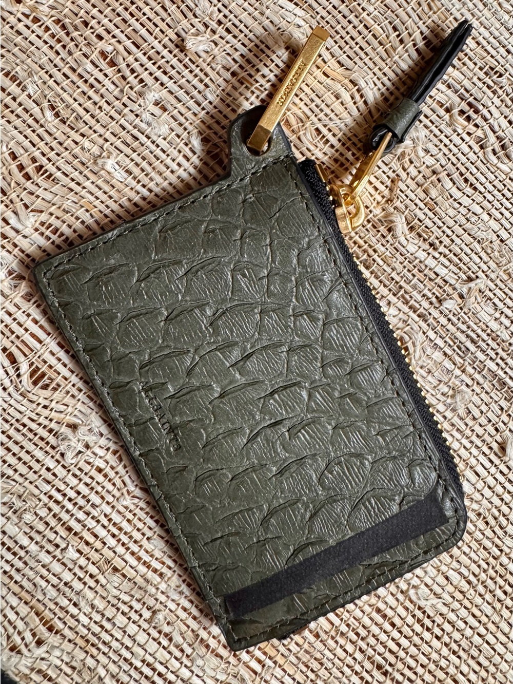 AllSaints Remy Snake Wallet in Military Green Unisex New - Picture 11 of 13